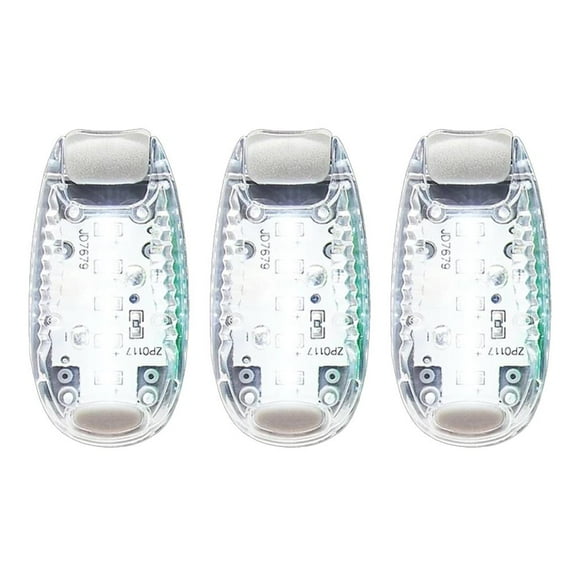 Clip-On LED Safety Light - Waterproof Flashing Light for Running, Cycling, Night Jogging, and Bike Riding(White)