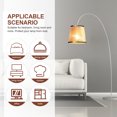 thumbnail image 4 of OULII 1Set Small Table Lamp Shade Barrel Shape for Home Decoration 5.9x5.9x5.5in Cloth Metal Retro Style, 4 of 5