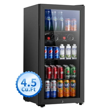 Kcpolre  4.5 Cu.ft Beverage Refrigerator,  150 Can Freestanding Beverage Cooler for Office, Bar, Home