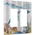 thumbnail image 2 of PRIYAL Turtle Ocean Coral Aquatic Plants Rustic Wooden Plank Double Rocker Wall Plate Decorative Switch Plate Cover Electrical Faceplate for Home Decor, 2 of 8