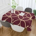 thumbnail image 2 of Yayeee Tablecloths 60" x 108" Rectangle Wrinkle Resistant Party Table Cover, Red Circles, 2 of 8