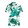 thumbnail image 6 of Hawaiian Shirts for Women Basic Collared Tee Shirt Coconut Palm Hawaii Style Tunic Blouses Button Down Short Sleeve Blouses Summer Beach Shirt Tropical Shirts Loose Flowy Cardigan, 6 of 6