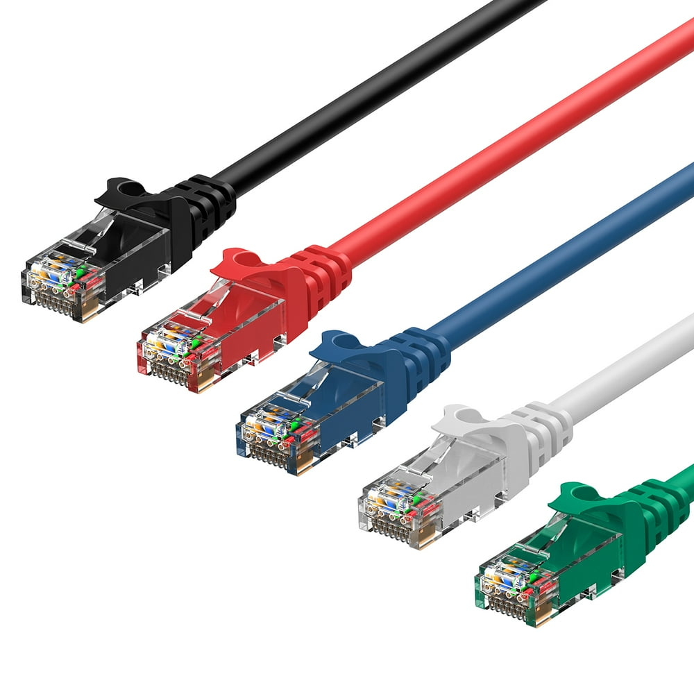 Ethernet Cable, Rankie 5-Pack RJ45 Cat 6 Ethernet Patch LAN Network ...