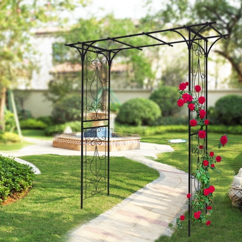 Chak’s Choice Metal Garden Arch L80.3'' x W20.47'' x H81.1''Wide, Outdoor Arch for Climbing Plant, Decorations Pergola