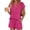 AF07-Hot Pink, variant on Womens Henley 2 Piece Short Sets Summer 2026 Lounge Spring Summer Beach Airport Travel Vacation Outfits Matching Sweatsuit Hot Pink XL