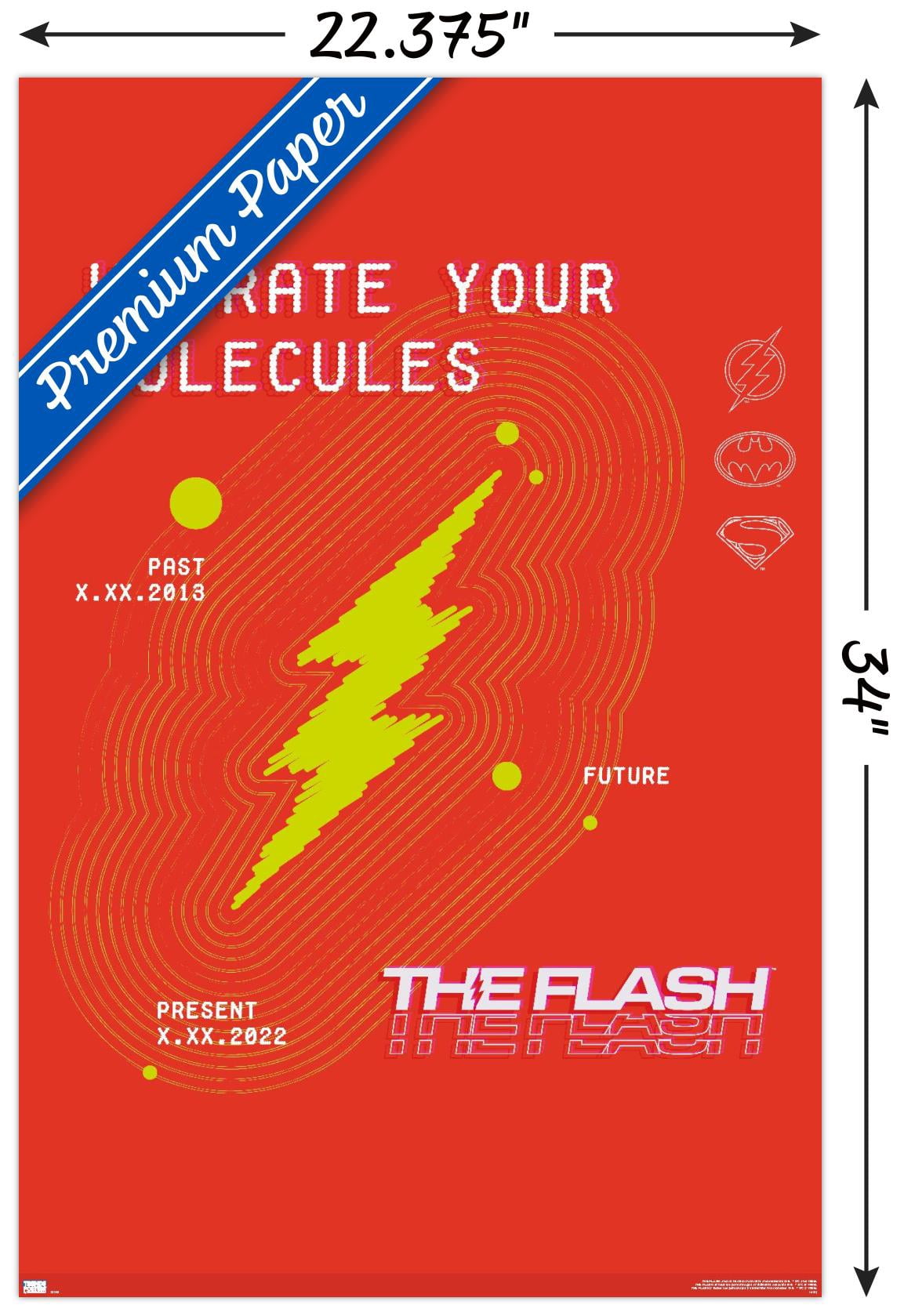 DC Comics Movie The Flash - Vibrate Your Molecules Wall Poster, 22.375" x 34"