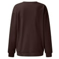 thumbnail image 3 of SIYUDAN Women’S Sweatshirt Long Sleeve Sweatshirt for Women Pullover Tops for Women Brown Pullover Adult Crewneck Sweatshirts Women'S Fall Sweatshirt Clothing for Women, 3 of 4