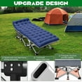 thumbnail image 4 of ABORON Folding Camping Cot for Adults 800lbs, Heavy Duty 28" Extra Wide Sleeping Cots with 2 Sided Mattress & Carry Bag for Camp/Office/Home, 4 of 10