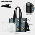 thumbnail image 5 of Teacher Tote Bag,French Bulldogs Blue Teacher Utility Tote Bag,Large Work Tote Bags for Women with Multiple Pockets,Top Zipper Closure,13.8x10.6x6.7 Inch, 5 of 5