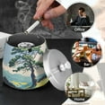 thumbnail image 4 of Yayeee Ashtray with Lid for Cigarette Smokeless Stainless Steel Home Ash Holder, Mounatin at Dawn, 4 of 7
