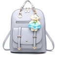 thumbnail image 1 of Mochila de cuero para niñas, minibolso de hombro acolchado de moda para adolescentes, tamaño pequeño, 1 of 5