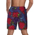 thumbnail image 2 of Lsque Mens Swim Trunks Wild Berries Pattern - Bathing Suit Compression Liner - Beach Swim Shorts Swimwear - (S-3XL) - Stretch Quick Dry -3X-Large, 2 of 9