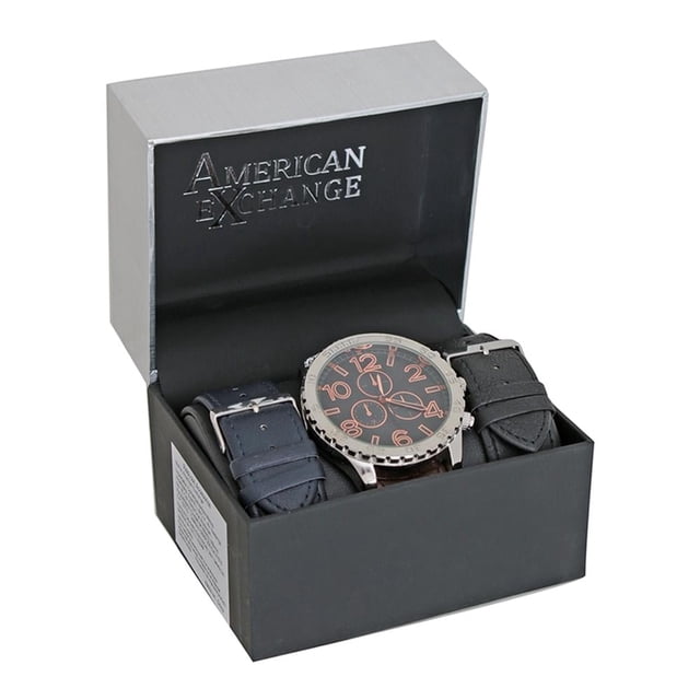 Reloj American Exchange Análogo Caballero más Correas Intercambiables