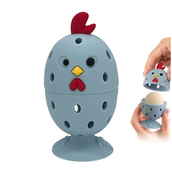 DZORUN Egg Brush Cleaner Cute Chick Shaped for Fresh Eggs Vegetable Fruit Clean Brush Silicone Egg Washer
