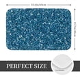 thumbnail image 2 of Gukieu Blue Glitter Print Dust-proof Floor Mats, Water-absorbent and Non-slip Flannel Door Mats 16x24in, Home Decoration Suitable for Kitchen, Bathroom, Garage, 2 of 7