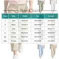 thumbnail image 3 of lmcalzta Mens Cotton Linen Pants Drawstring Elastic Waist Casual Loose Lightweight Breathable Summer Beach Trousers with Pockets, 3 of 9