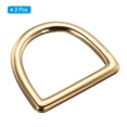 thumbnail image 3 of Unique Bargains 1 1/4 Inch Brass D Rings Solid Pure Brass D Ring Findings Seamless Welded Small Bow Key Hook 2 Pack, 3 of 7