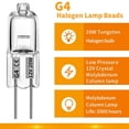 thumbnail image 3 of 40 Piezas Bombillas Halógenas G4 20 w 12 V Bombillas Halógenas de 2 para Iluminación de Cocina, Luces de Señal, Pista, 3 of 5
