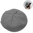 thumbnail image 1 of Boina para mujer, gorro estilo francés, gorro de invierno cálido, forro de lana, gorro de punto, retro, suave, color puro, salvaje, 1 of 8