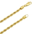thumbnail image 2 of 4mm 14k Yellow Gold Plated Twisted Rope Chain Necklace, 22 inches, 2 of 7