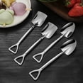 thumbnail image 1 of Stainless Steel Mixing Spoon, Dessert Spoon, Coffee Spoon, Creative Spade Shaped Shovel, 1 of 5