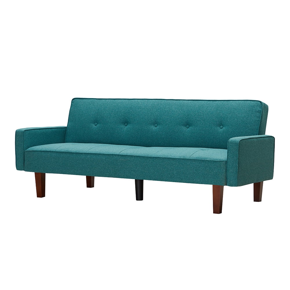 Kepooman Modern Futon Sofa Convertible Sofa Bed, 3-Seat Multi-function Sofa Couch, Green Kepooman Modern Futon Sofa Convertible Sofa Bed, 3-Seat Multi-function Sofa Couch, Green
