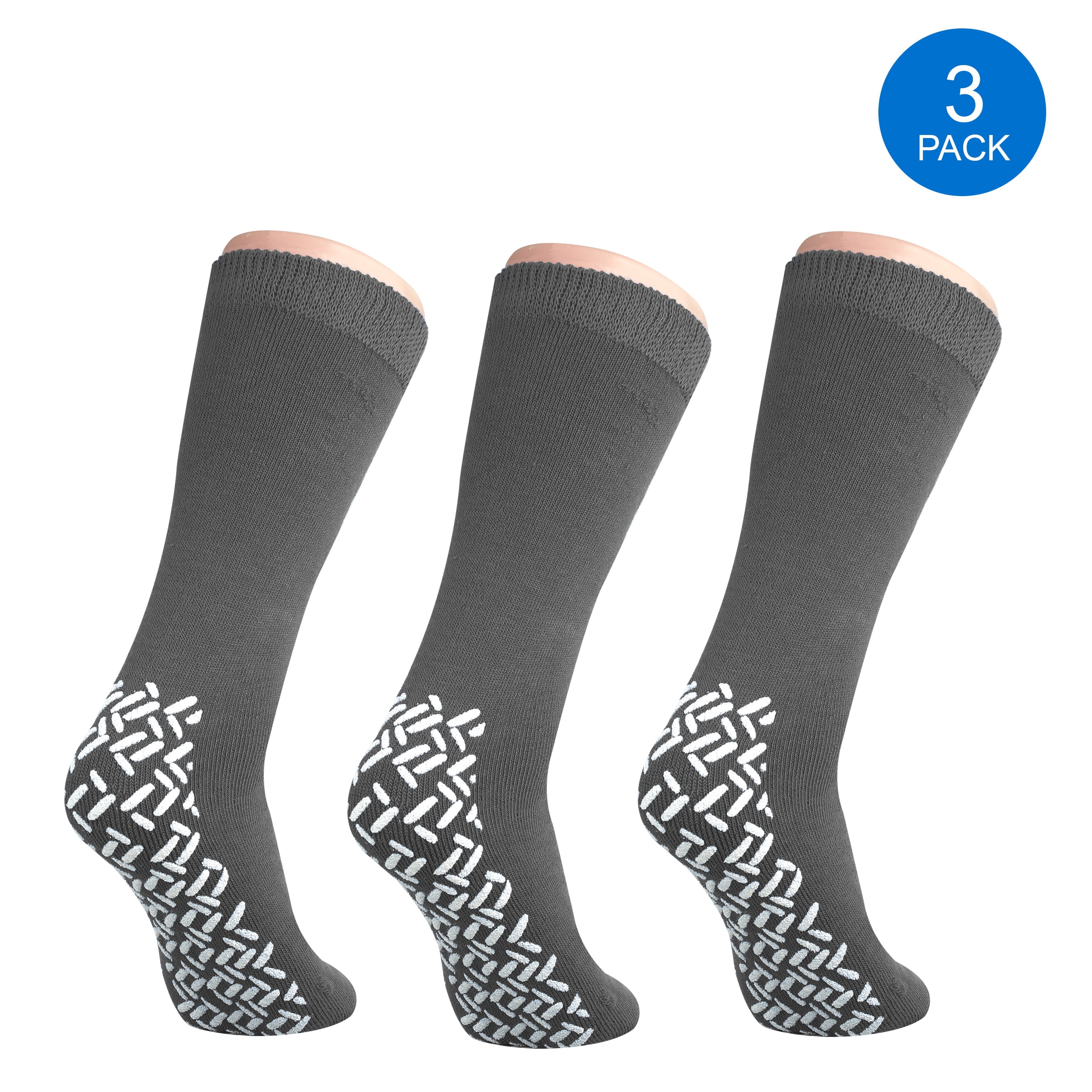 Pack of 3 Pairs XXXL NonSkid Bariatric Extra Wide Slipper Socks for