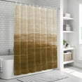 thumbnail image 5 of Polyester Fabric Brown Ombre Shower Curtain, Modern Abstract Art Ocean Oil Painting Waterproof Bathtub Curtain Bathroom Decor Set with Hooks 54 x 78 Inches, 5 of 6