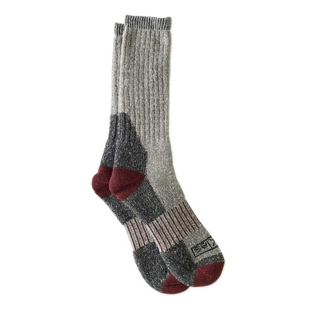 Dickies Men's Wool Thermal Steel Toe Crew Socks, 2-Pack, Size 6-12