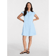 thumbnail image 2 of Time and Tru Women's Flutter Sleeve Mini Dress, Sizes XS-XXXL, 2 of 6