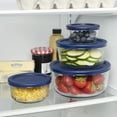 Anchor Hocking Glass Food Storage Containers with Lids, 8 Piece Set
