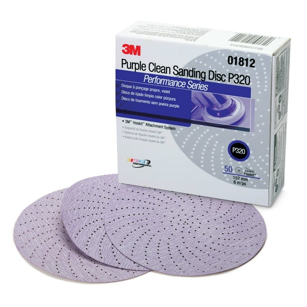 3m Company 3M1812 6" Purple Clean Sanding Hookit Disc, P320 Grit