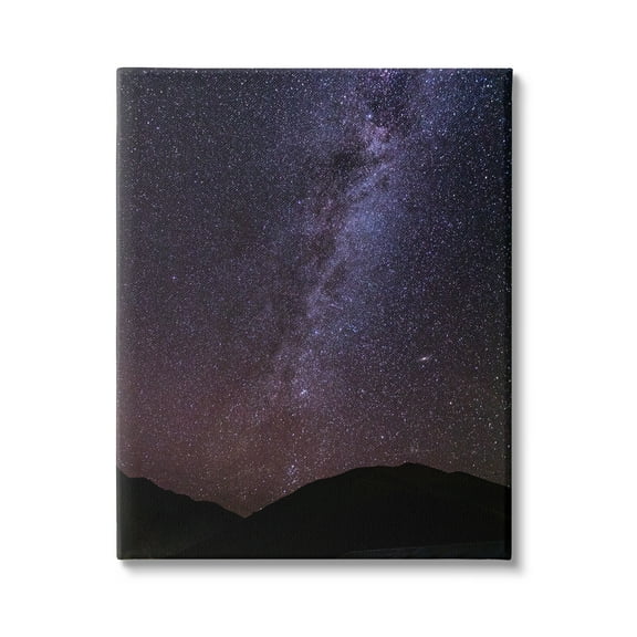 Stupell Industries Breathtaking Night Stars Milky Way Shining Over Mountains Photograph Gallery Wrapped Canvas Print Wall Art, Design by Steve Smith