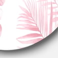 thumbnail image 3 of Designart - Blush Pinkeucalyptus and Palm Branches - Shabby Chic Metal Circle Wall Art, 3 of 5