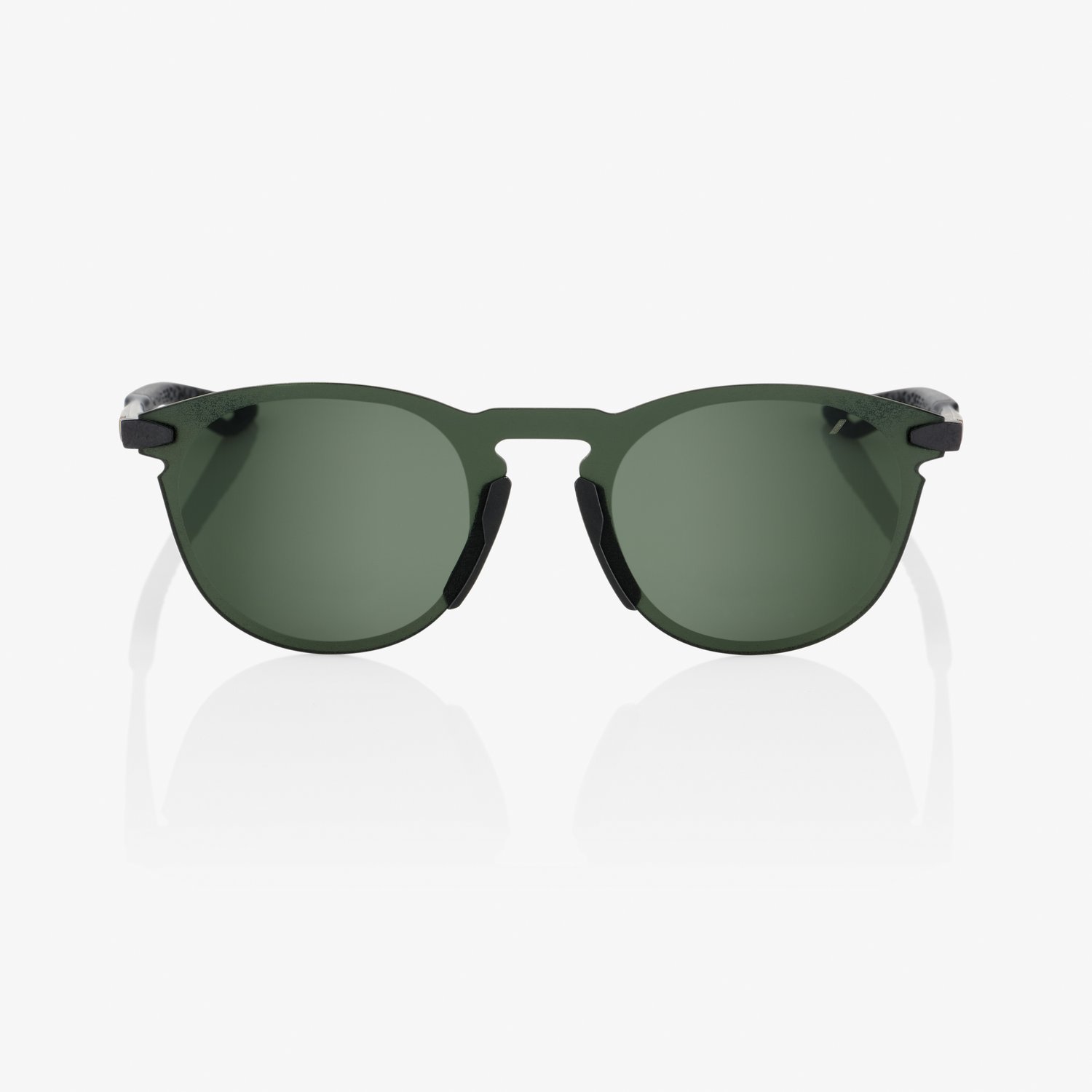 100% Legere Round Sunglasses Green w/Gray Lens - image 2 of 3