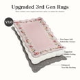 thumbnail image 5 of Lahome 5'x7' Floral Scalloped Area Rugs for Living Room, Washable Rugs Non Slip Boho Rug, Soft Low Pile Stain Resistant Carpet for Bedroom Nursery Kid Room Playroom, Pink, 5 of 9