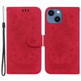 thumbnail image 1 of Stand Wallet Phone Case Gift compatible Iphone 15 Plus Rose Butterfly Imprinted Phone Leather Cover, 1 of 5