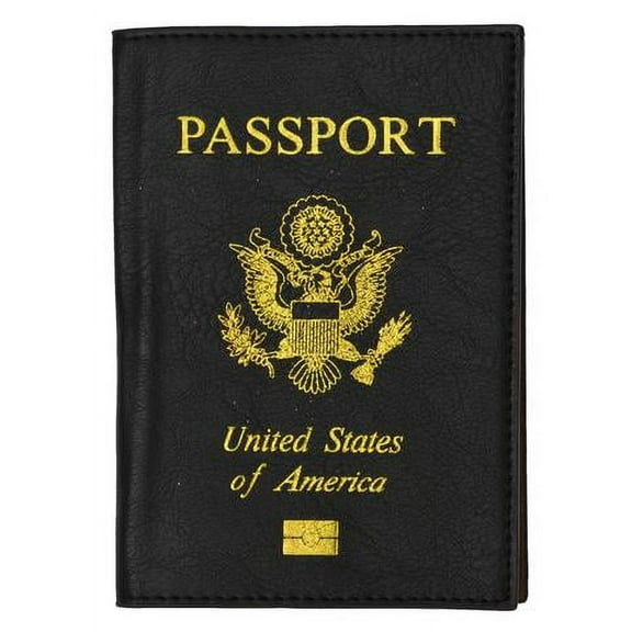 Marshal Wallet® New PU leather gold USA Logo Passport Cover/Holder travel organizer