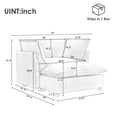 thumbnail image 4 of Oversized Accent Chair with Ottoman, Chenille Cloud Sofa Chair with 40" Extra-Wide Seat and Curved Armrests, Modern Armchair Reading Chairs for Bedroom, Pink, 4 of 8