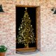 thumbnail image 5 of Decoración navideña para puerta, cubierta navideña de Papá Noel, pancarta navideña colgante para puerta, fondo dorado de árbol de Navidad, envoltura colgante para puerta de entrada, decoración, 5 of 5