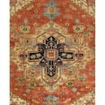 thumbnail image 3 of Pasargad Home Serapi 10' x 10' Hand-Knotted Wool Rust/Ivory Square Rug - All Ages, Indoors, 3 of 4