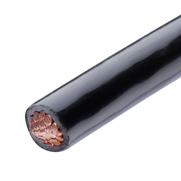 Black #4 Gauge THHN 19-Stranded Copper Building Wire (100ft Cut)