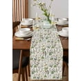 thumbnail image 4 of Botanical Table Runner 48 Inches, Vintage Floral Wildflower Country Leaf Plant Bed Runner Dresser Scarves Tabletop for Indoor Outdoor Parties/Ceremony/Banquet, 13" x 48", 4 of 8