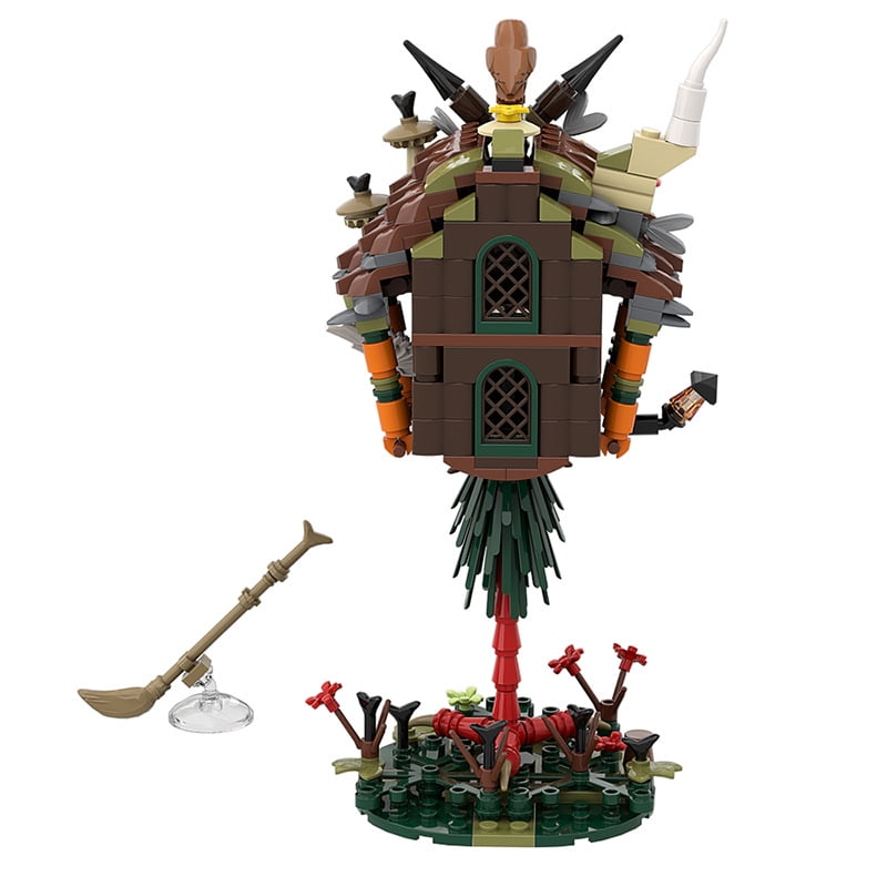 349PCS Baba Yaga Magical Witch House Building Bricks Kit Fantasy Fairy Tale Cottage MOC Assembly Model Desktop Decoration Toy