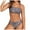 Pink, variant on Women & Teen Girl's Bikini Sets Leopard Backless Cut Out Two Piece Bathing Suit Swimwear (Blue, S)