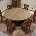thumbnail image 4 of ziyahi Nappe Ronde en PVC Imperméable Housse de Table Déco Maison Motif Bois, 4 of 9