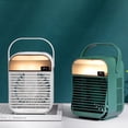 thumbnail image 2 of Mini ventilador, aire acondicionado eléctrico ajustable, ventilador, enfriador de aire por pulverización de agua con contenedor de agua de 200 ml, color blanco Scienceny HA006508-01B, 2 of 6