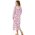 thumbnail image 2 of SEANATIVE Christmas Nightgown for Women Long Sleeve Sleep Shirt Button Pajama Dress Night Gown Cozy Full Length Nightdress for Casual Home Bedroom, 4XL, Cute Snowman Candy Cane Pink, 2 of 7