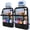 Black, variant on Charefin 2-Pack Car Backseat Organizer with Table Tray,Supports up to 22 lb,9 Storage Pockets with Touch Screen Tablet Holder,foldable Food Tray, Protective Kick Mats,Travel Accessories Organizer