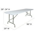 thumbnail image 4 of Flash Furniture Kathryn 8-Foot Height Adjustable Granite White Plastic Folding Table, 4 of 12